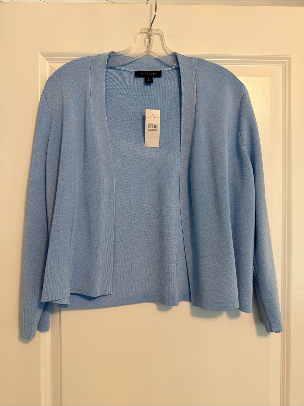 Ann Taylor Light Blue Open-Front Women’s Sweater Cardigan